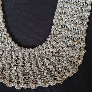 Statement Mesh/Chainmail Bib-style necklace